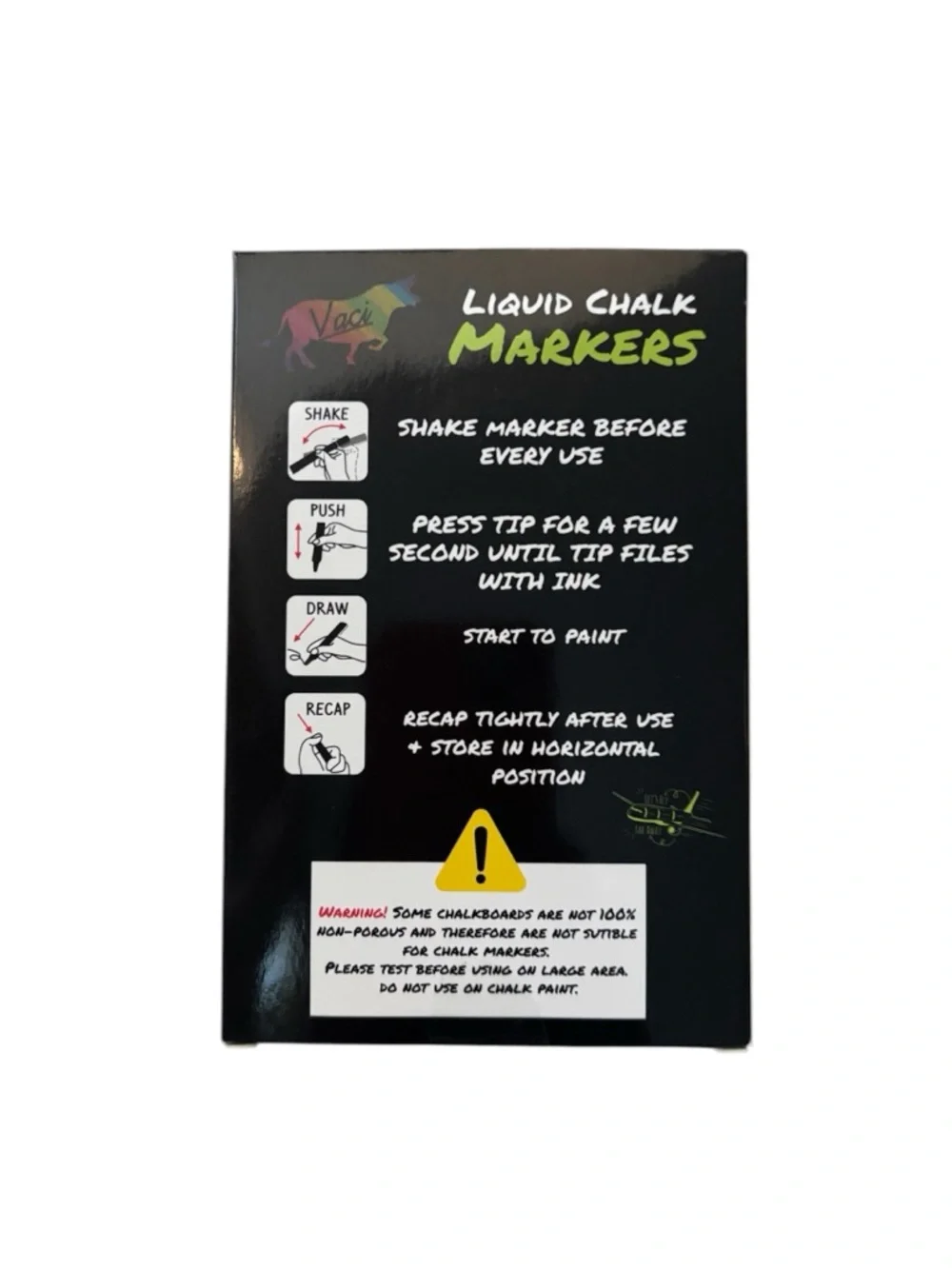 Liquid Chalk Markers Set - Assorted Colors with White, Gold & Silver